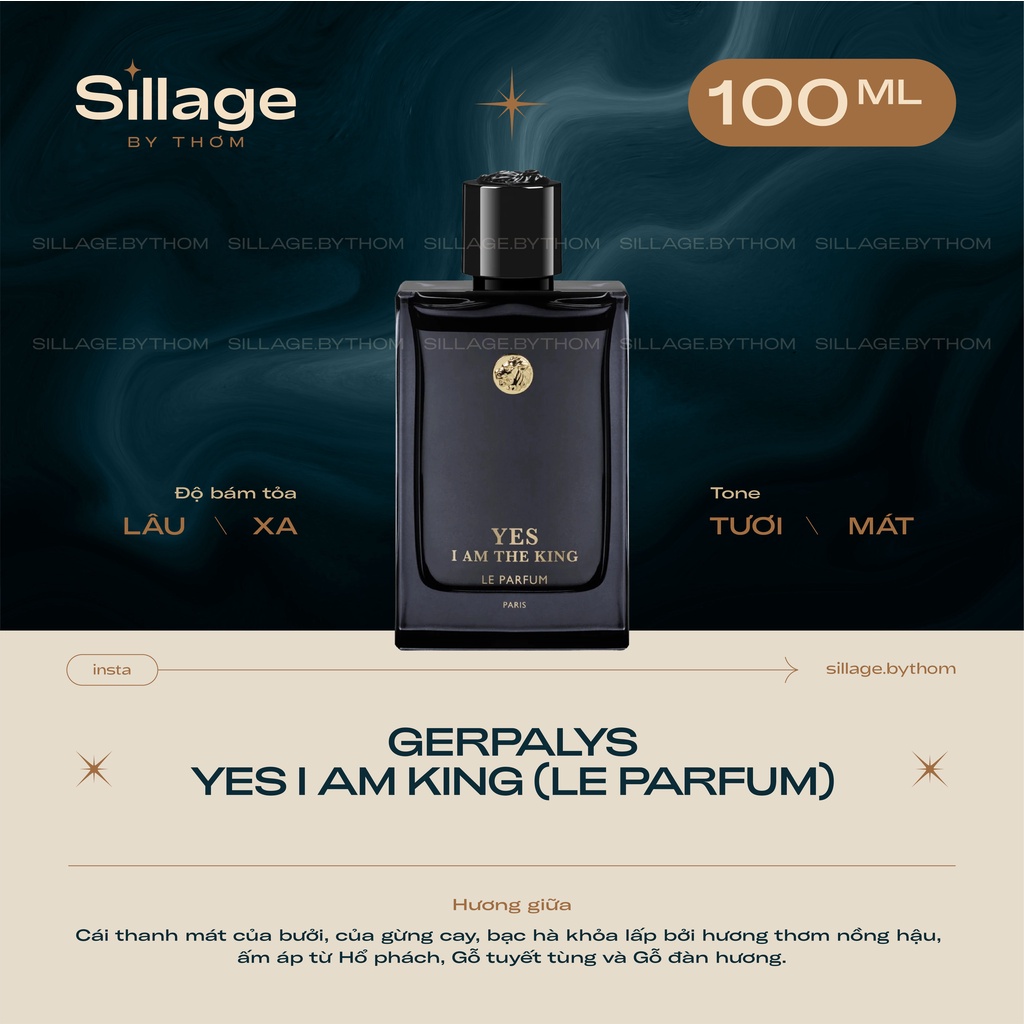 Nước hoa GEPARLYS YES I AM KING LE PARFUM 100ml