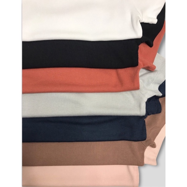 Áo Thun Gân Lụa Body Tay Ngắn - Ribbed Short Sleeve T-shirt • Storenyy
