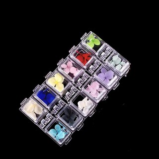 Hoa khô lụa 12 màu cánh to ẩn gel, ẩn bột - phụ kiện trang trí móng nail