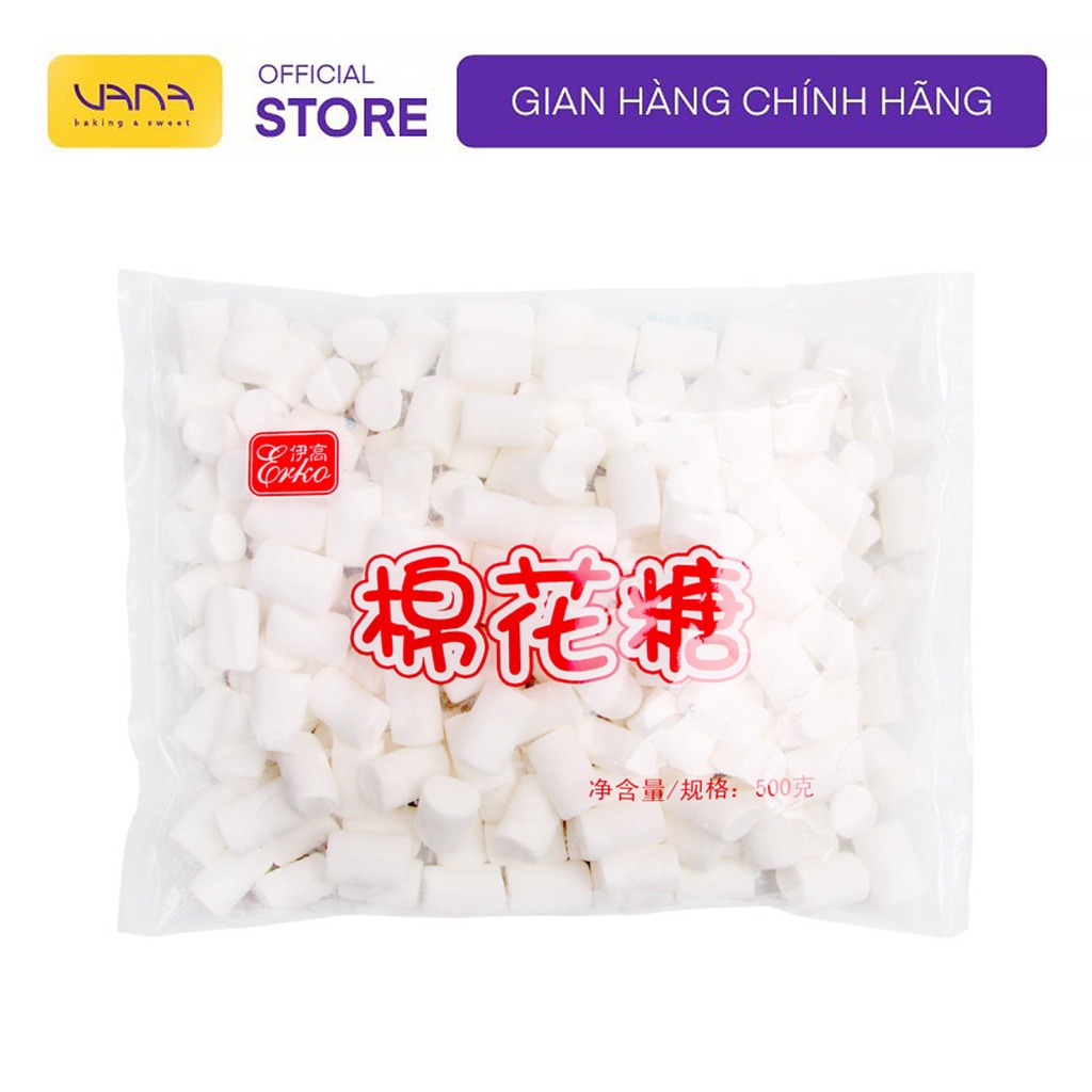 KẸO DẺO MARSHMALLOW TRẮNG ERKO 500G