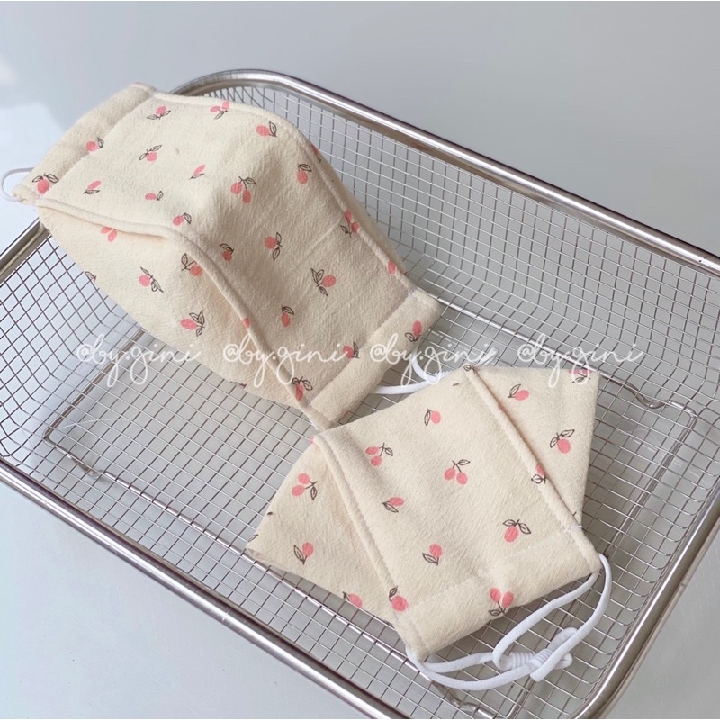 Khẩu trang vải thô cara 3D handmade @madebygini