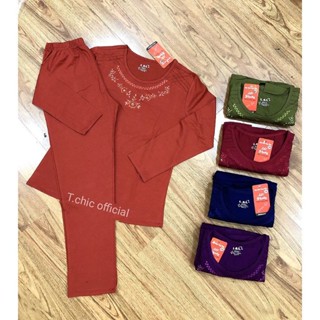 Đồ bộ trung niên bộ quần áo thu đông cho mẹ chất cotton dài tay bộ nỉ mặc nhà tặng bà tặng mẹ Kiuti