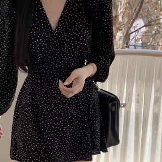 VÁY CHẤM BI DÀI TAY