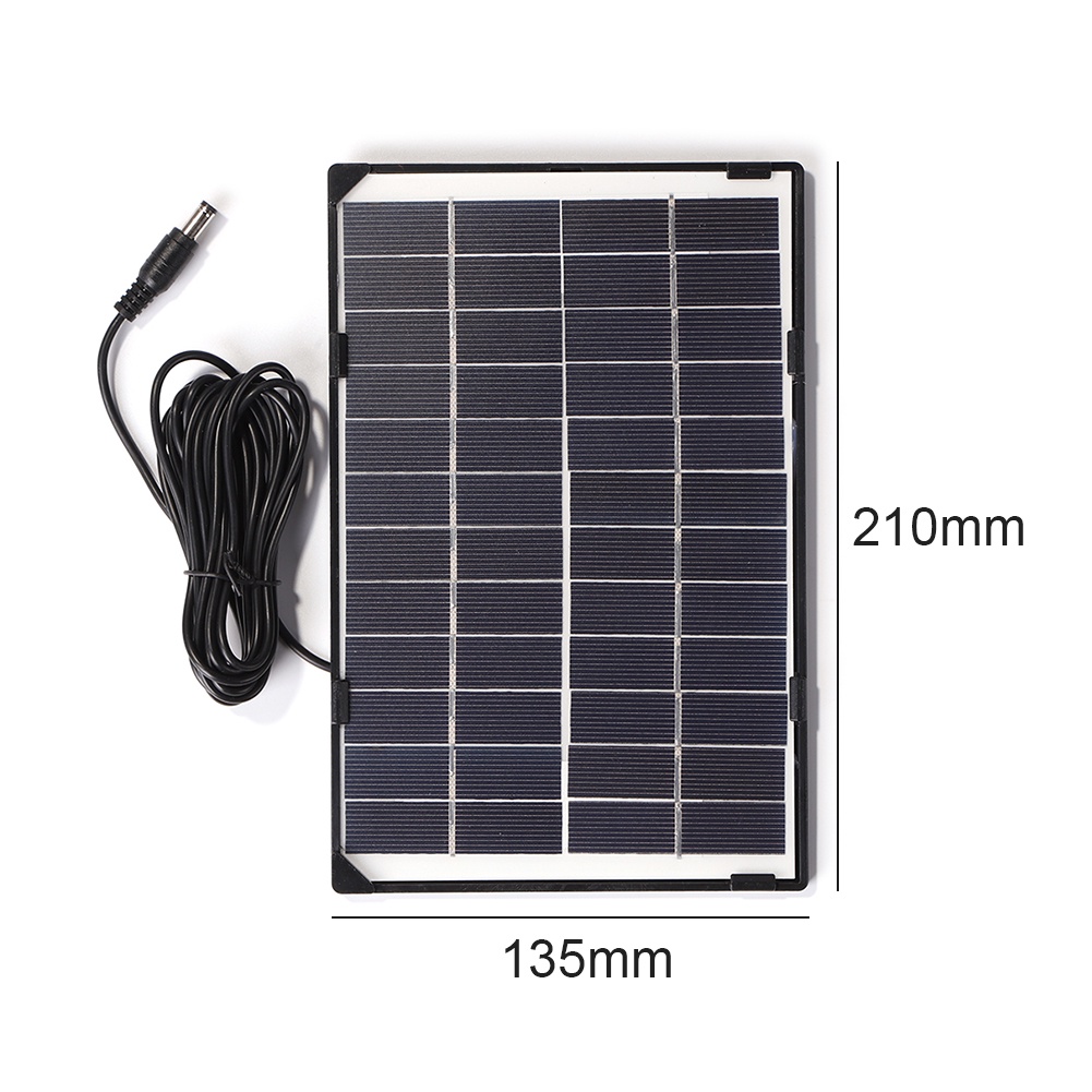 Tấm Pin Năng Lượng Mặt Trời H3C 6W 12V DC5521 Dành Cho Camera Giám Sát Trong Nhà Ngoài Trời