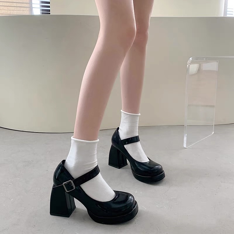 GIÀY CAO GÓT MŨI TRÒN MARY JANE LOLITA ĐẾ CAO 9cm - mã MR9