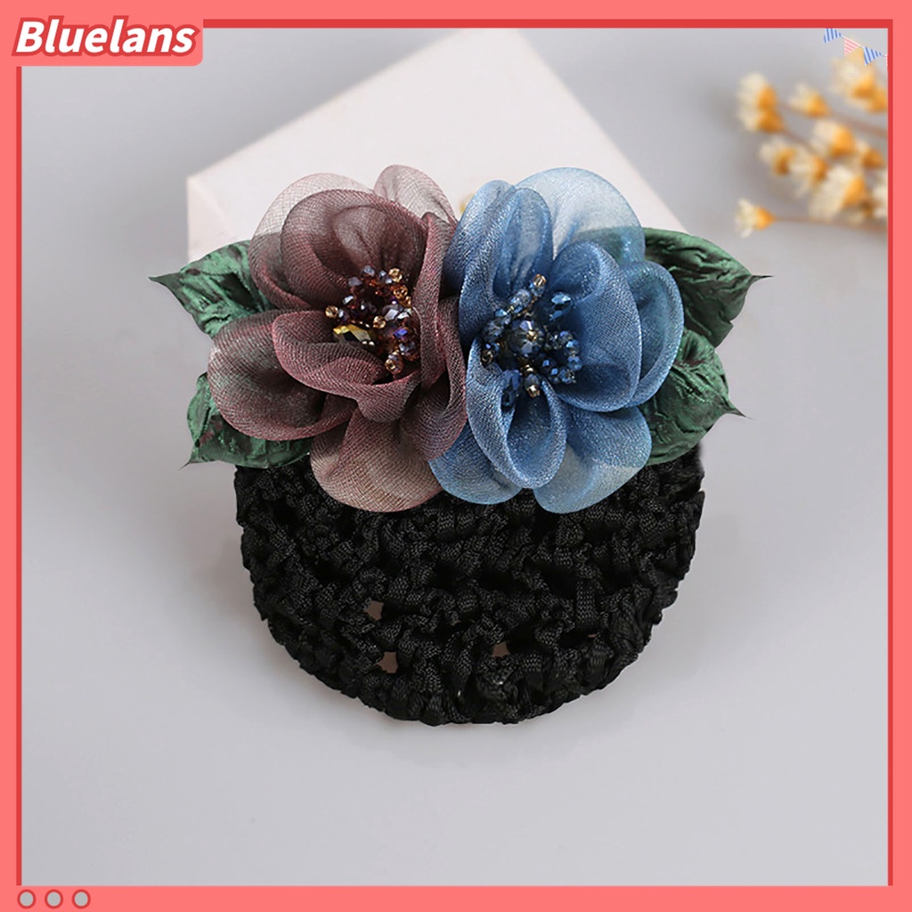 Dây Buộc Tóc Co Giãn Đính Hạt Và Hoa Ruy Băng Thanh Lịch Cho Nữ 48h