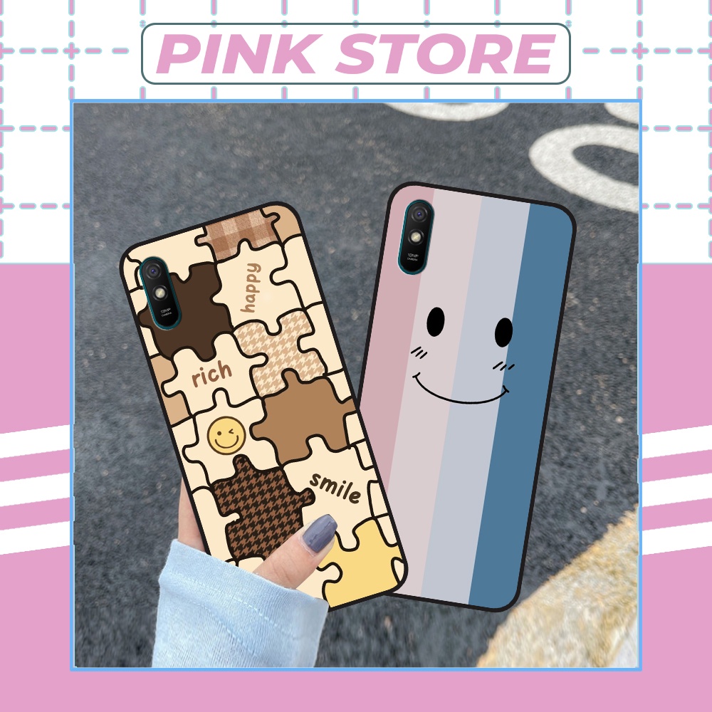 Ốp lưng Xiaomi Redmi 9A / 8A / 7A in trái tim the best love,ô caro mickey ,mặt cười thời trang cá tính bảo vệ camera