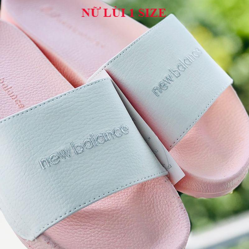 Dép unisex 𝐍𝐄𝐖 𝐁𝐀𝐋𝐄𝐍𝐂𝐄 ❤️FREESHIP + Hộp❤️dép NB new balence quai ngang thể thao nam nữ thêu nỗi newbalence, hồng-trắng