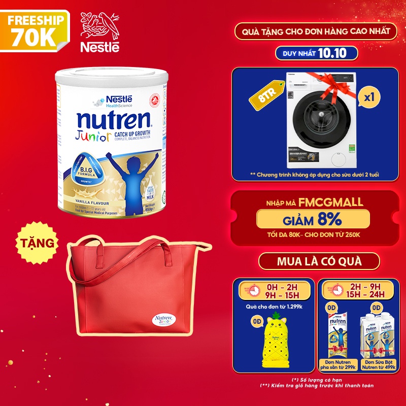 Sữa bột Nutren Junior lon 850g