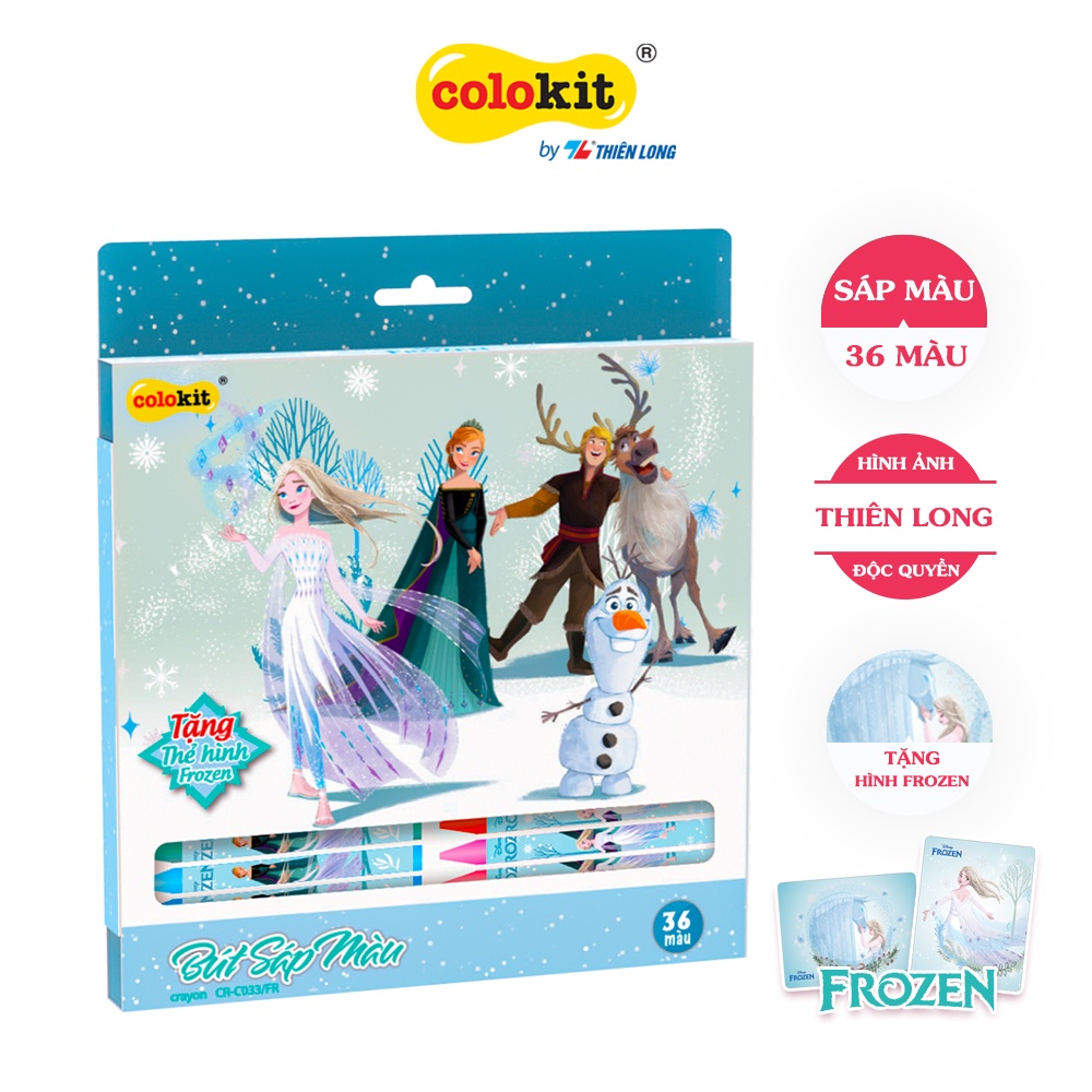 Bút sáp màu Thiên Long Disney Frozen CR-C033/FR- 36 màu