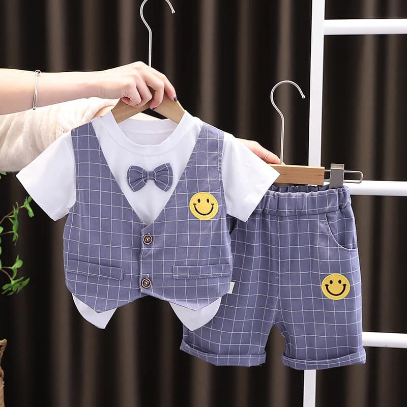 Set bộ công tử bé trai, Bộ thun cotton  sét công tử mặc tết , đi chơi siêu sang chảnh cho bé