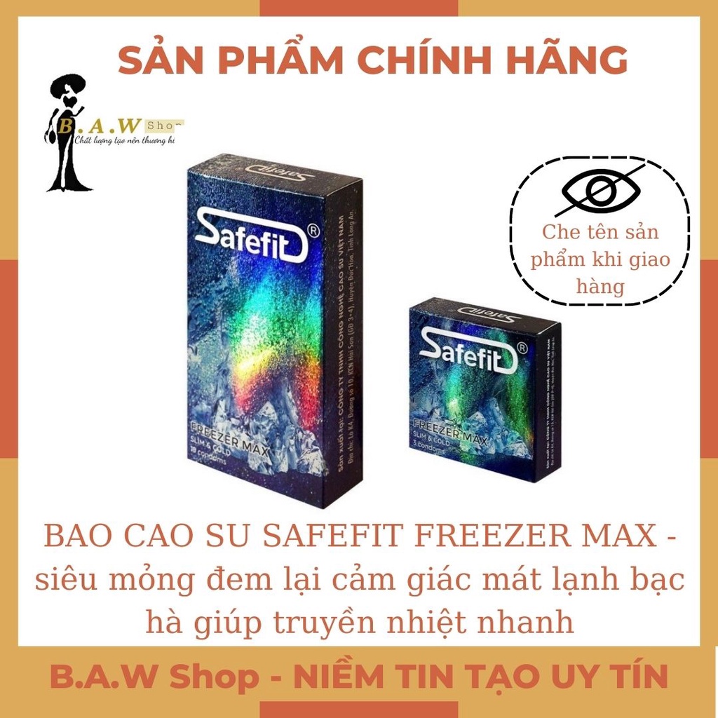 -BAO CAO SU SAFEFIT FREEZER MAX- siêu mỏng đem lại cảm giác mát lạnh bạc hà giúp truyền nhiệt nhanh - Hộp 3-10c