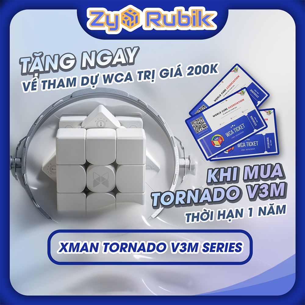 Rubik 3x3 Tornado V3 M 3 Phiên bản Standard, Flagship, Pioneer - Xman Tornado V3M - Đồ Chơi Trí Tuệ - Zyo Rubik