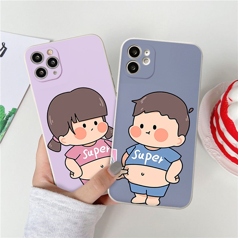 Ốp lưng iphone cặp đôi bụng mỡ kute ốp couple dễ thương đẹp cho IPHONE 13 12 11 PRO MAX SE 2020 X XR XS ip 8 7 6 6S PLUS