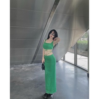 Set đầm xanh green bee cut out tôn dáng - Alexa Mermaid Set Dress - Walenty