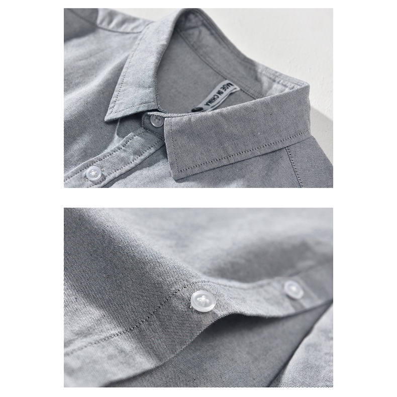 Áo Sơ Mi Cotton Oxford Tay Dài Trẻ Trung Thời Trang Cho Nam
