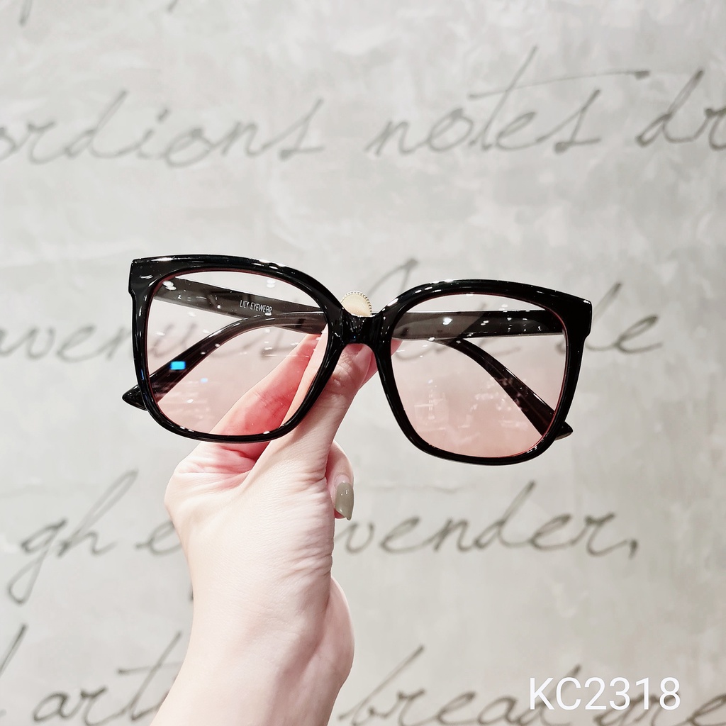 Kính mát gọng vuông LILYEYEWEAR nam nữ chất liệu nhựa thanh nhẹ chắc chắn chống tia UV400 kiểu dáng thời trang KC2318