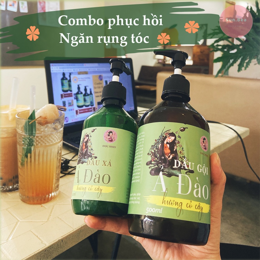 Combo Gội-Xả Ngăn Rụng Tóc,Kích Mọc Tóc Thảo Mộc Mộc Nhan Natural