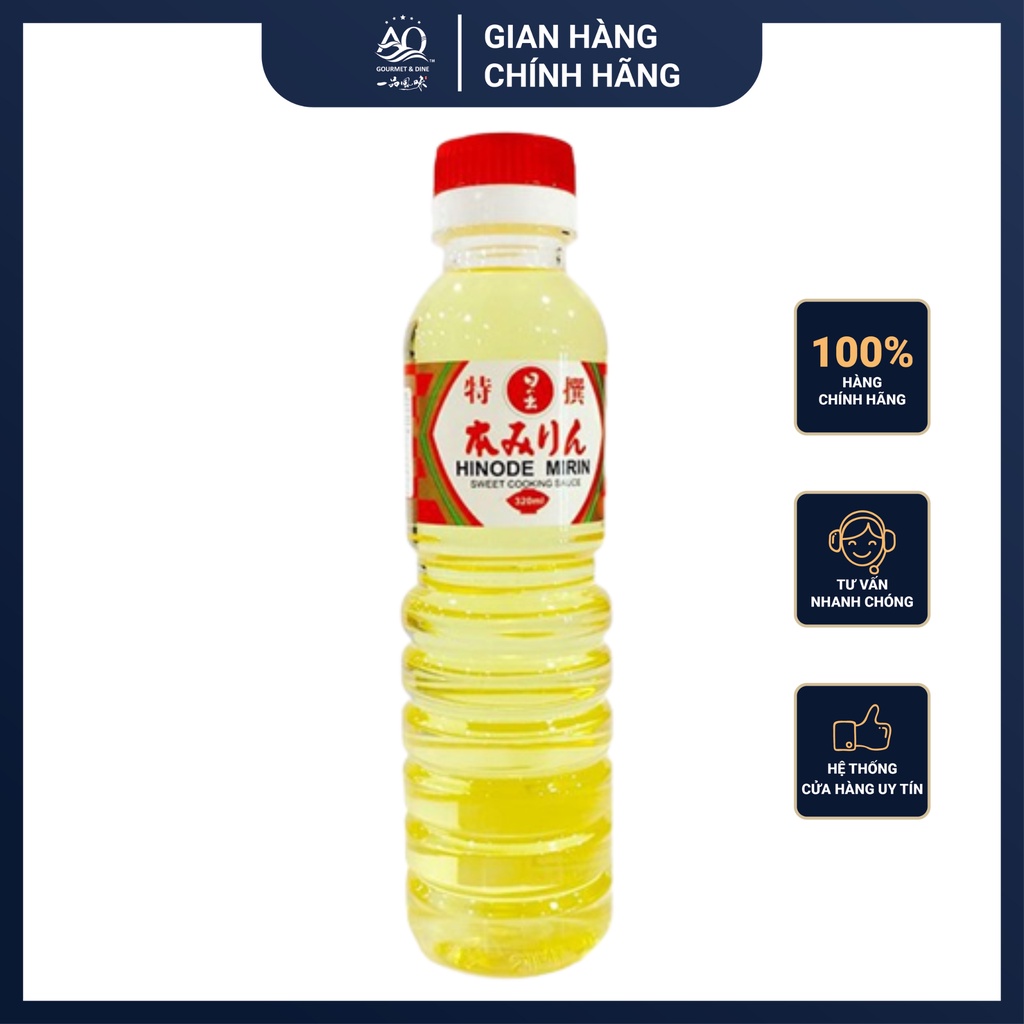 Rượu Nấu Ăn Nhật Bản Vị Ngọt Tự Nhiên Hinode Mirin 320ml - Hinode Sweet Cooking Sauce