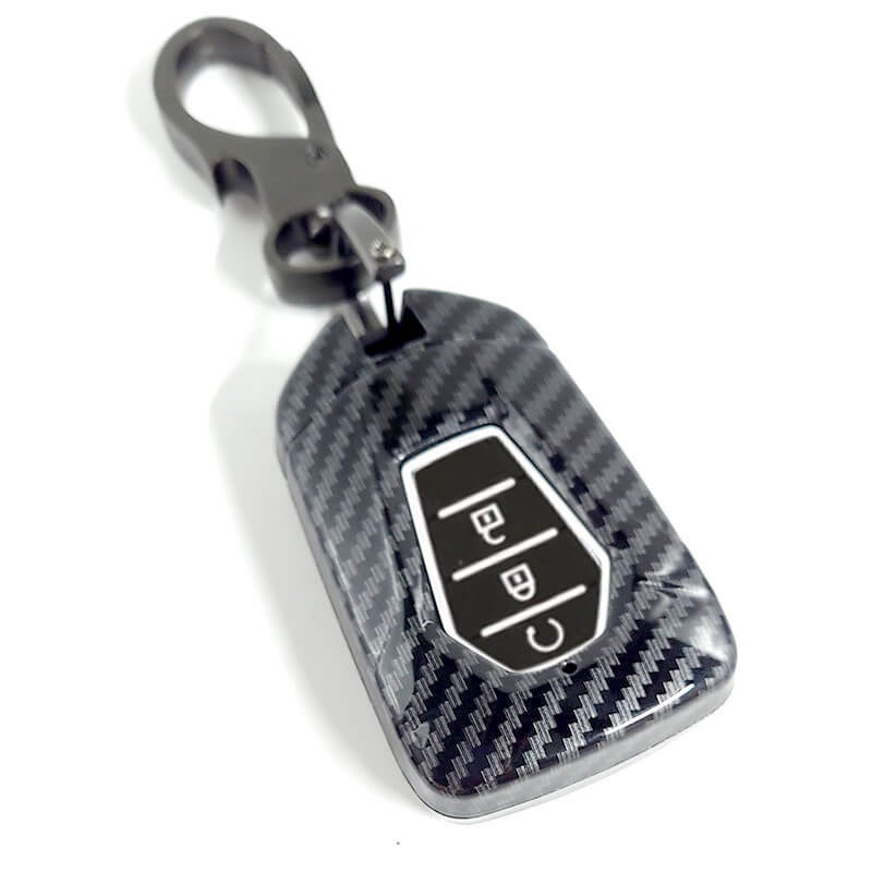 Vỏ Bọc Chìa Khóa Điều Khiển Từ Xa 2 Nút Bằng Sợi Carbon Cho Isuzu X-Series v-Ccross 2022 2022 Dmax Mux D-max 2021 ship