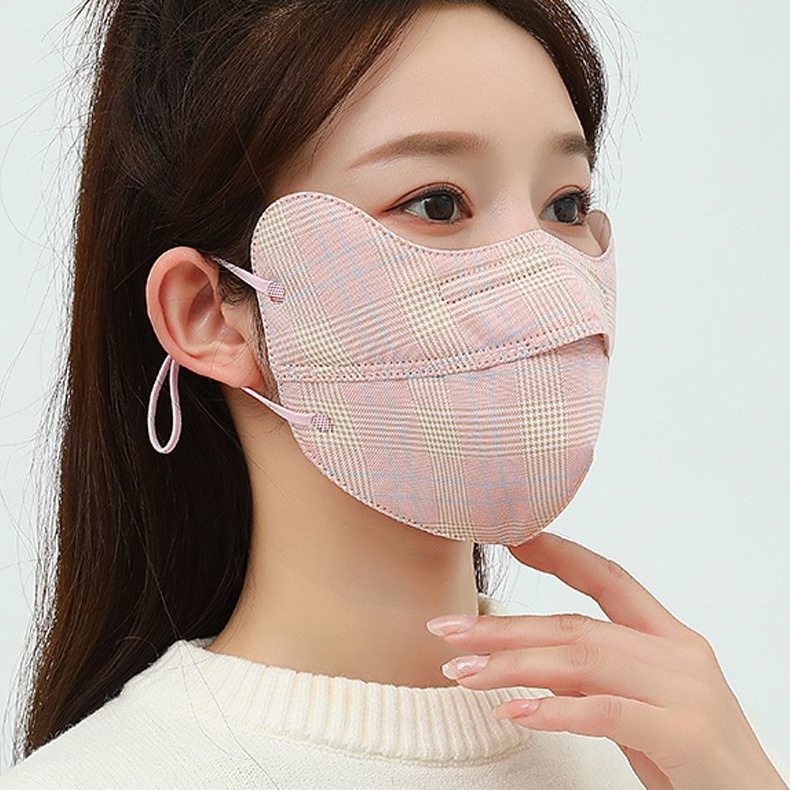 Set 3 Khẩu Trang Chất Liệu cotton Dày Dặn Chống Gió Bảo Vệ Mắt 3d Có Thể Giặt Lại