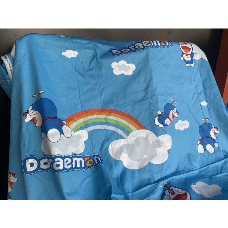 Vải hoạt hình may ga gối cho bé trai bé gái hình doraemon