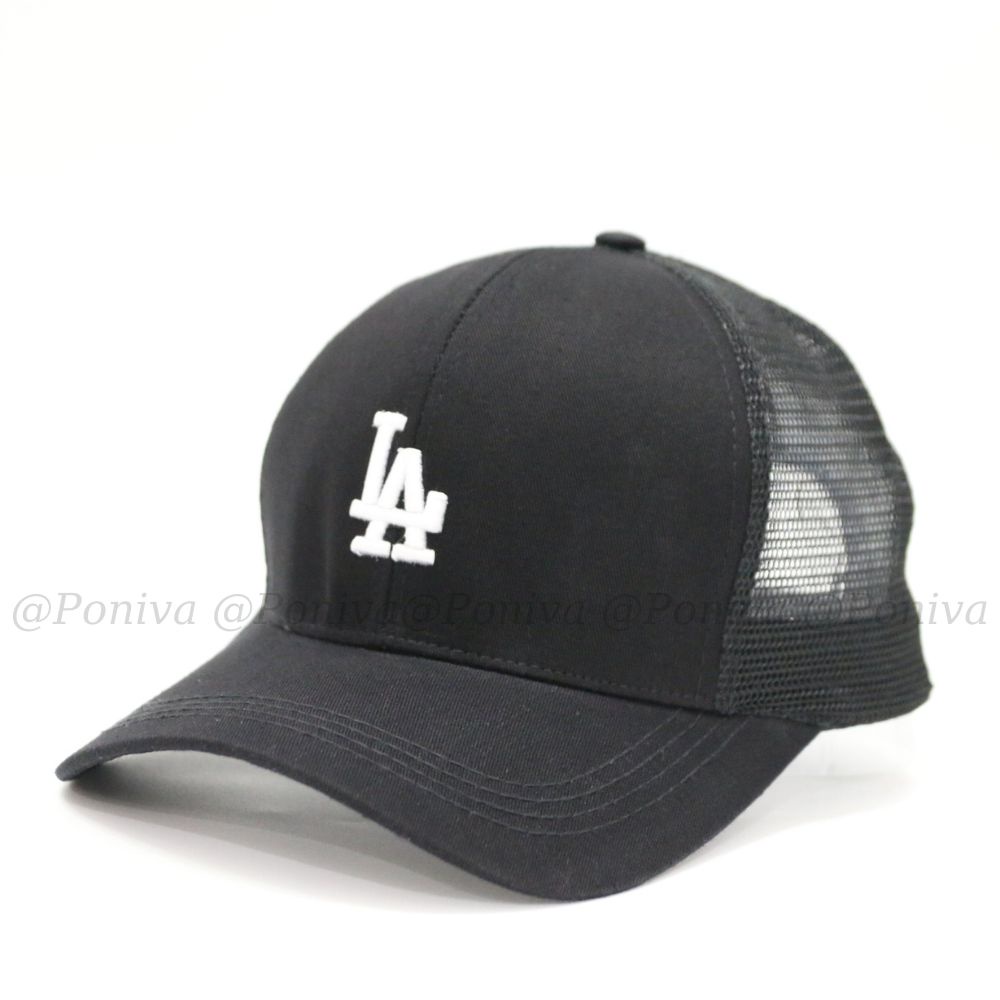 Mũ lưỡi trai ❤️ Nón kết thêu chữ L/A phối lưới cực ngầu chất kaki cao cấp form unisex Thời trang PONIVA siêu hot