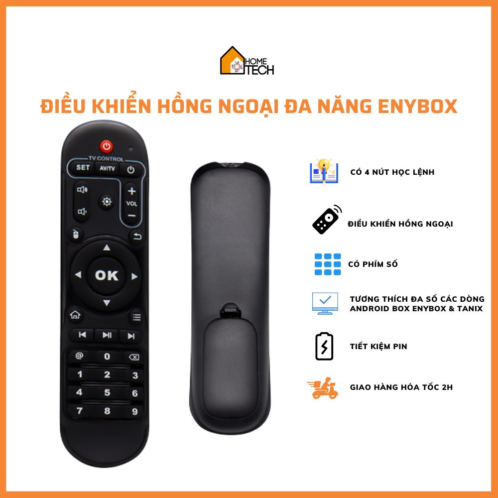 Điều khiển hồng ngoại Remote IR có phím học lệnh cho Android TV Box X96 max, x96 air, TX3 mini, TX3 mini plus, MX10 Pro