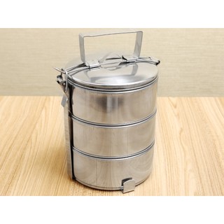 Ca men hộp đựng cơm 3 tầng inox không gỉ 12cm cao cấp