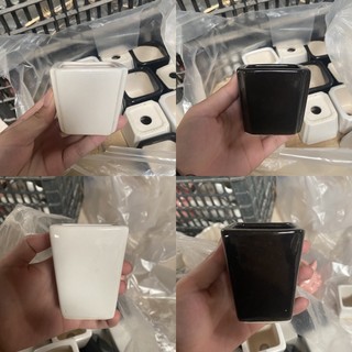 Chậu sứ vuông / chậu sứ tráng men - chậu mini trồng sen đá, xương rồng
