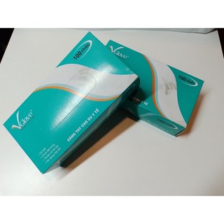 Găng tay y tế vglove, có bột, hộp/ 50 đôi, size s, m