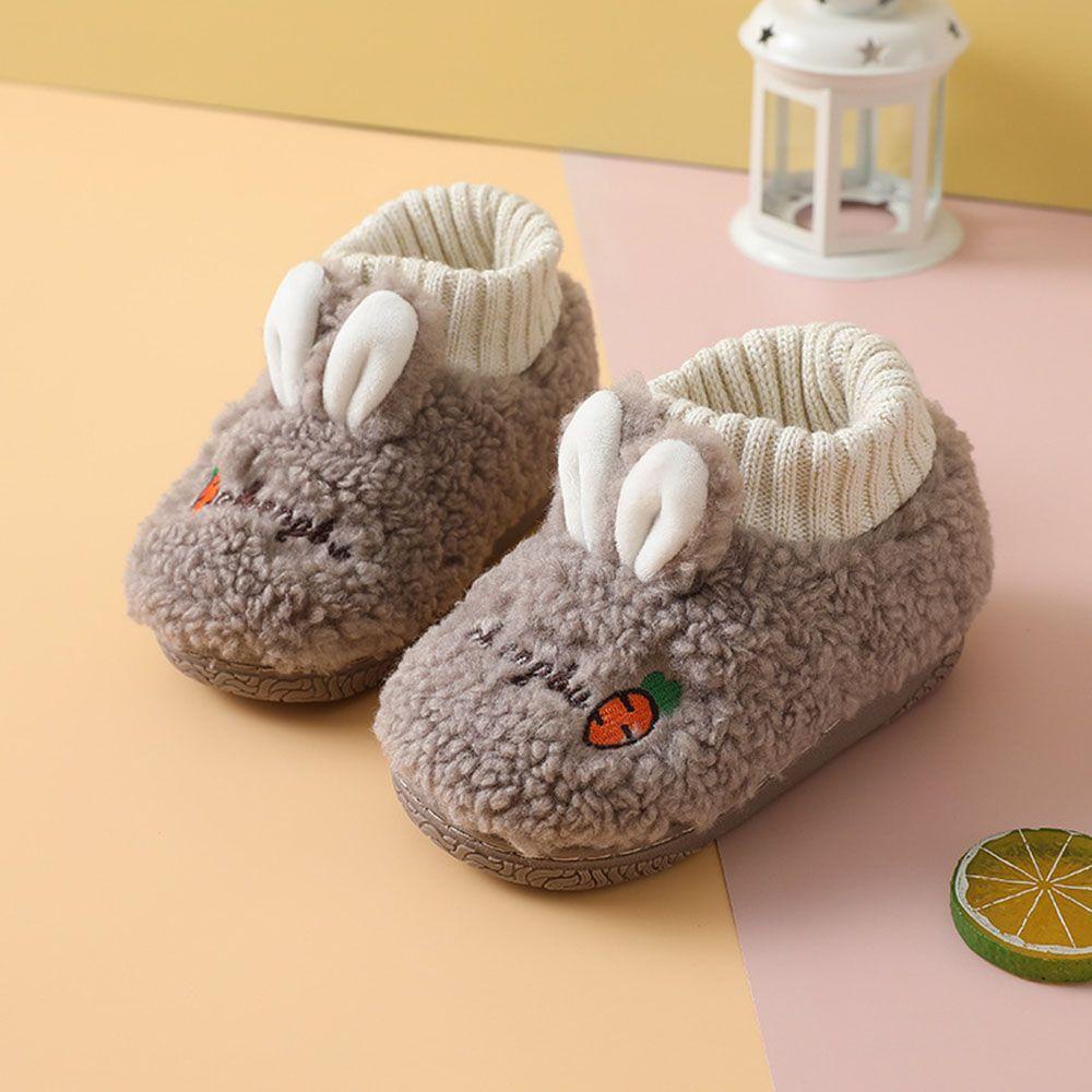 Giày Vải Cotton Hình Tai Thỏ Dễ Thương Cho Bé Tập Đi