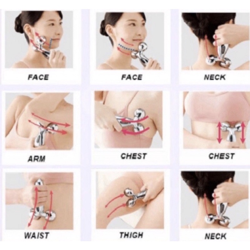 Con Lăn matxa 3D cao cấp Massage toàn cơ thể: mặt, cánh tay, chân, mông và lưng