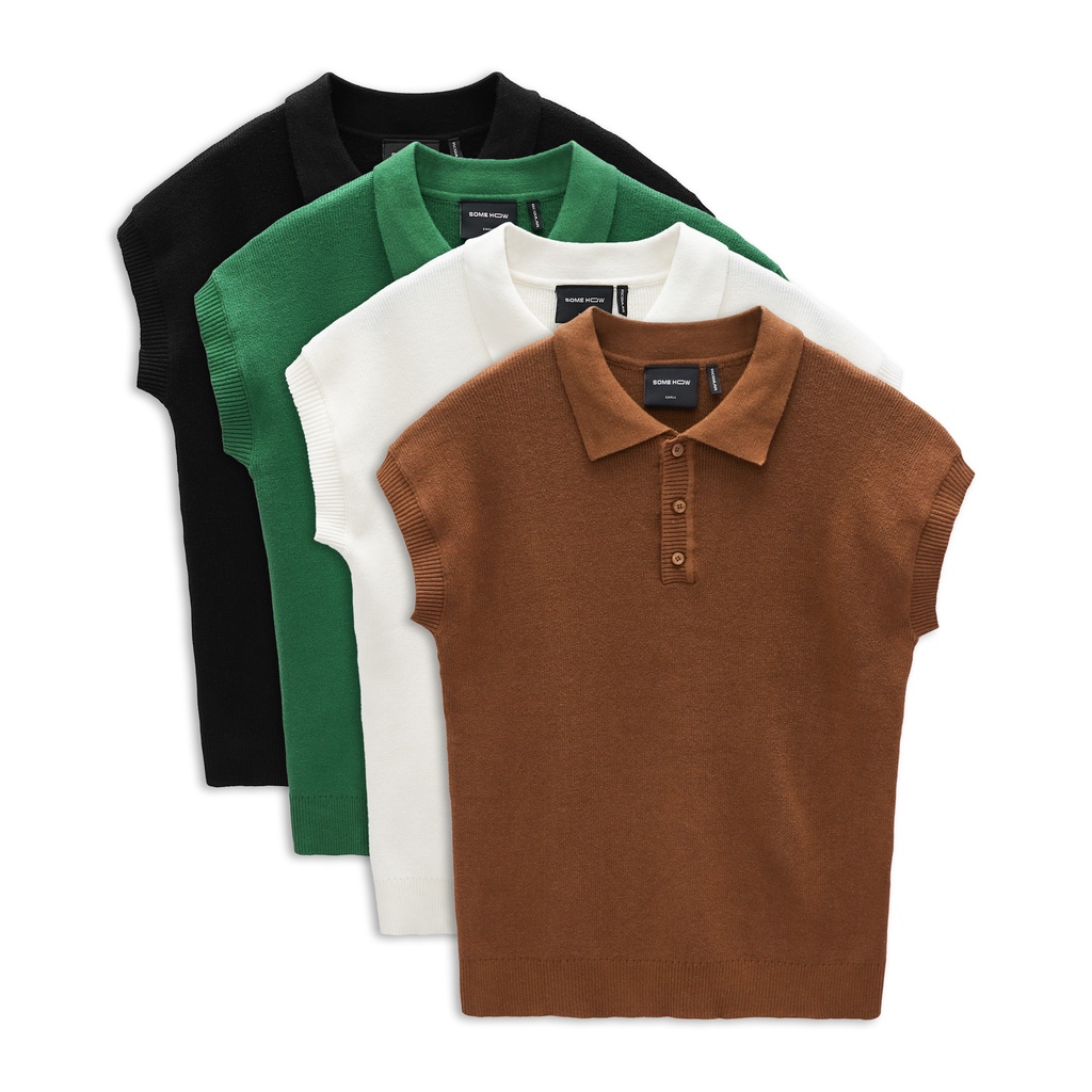Áo Polo Nam Knitted Plain C4 , Chất Len Thoải Mái , PL003075 , Somehow