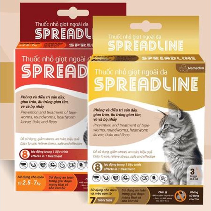 Nhỏ Gáy Spreadline Cho Mèo 1 Tuýp