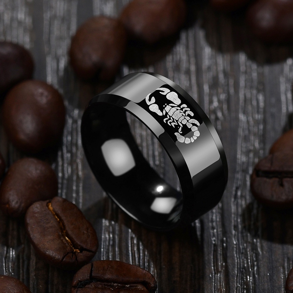 Nhẫn Hợp Kim Khắc Hình Bọ Cạp Phong Cách Hiphop Cho Nam