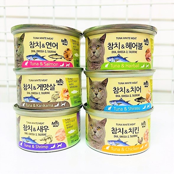 PATE MEOWOW CHO MÈO CÓ NHIỀU VỊ - LON 80G
