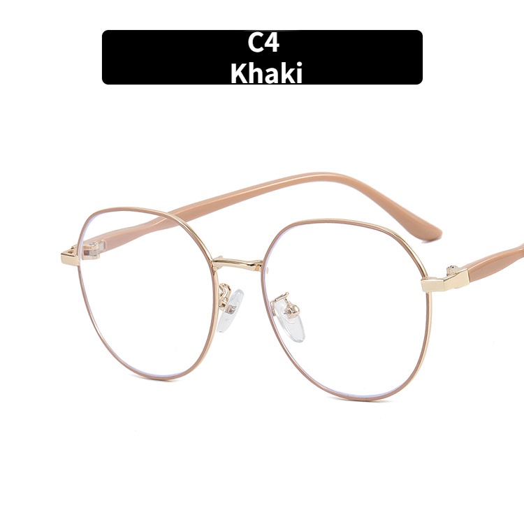 Mắt Kính Gọng Tròn Lớn Siêu Nhẹ Chống Ánh Sáng Xanh Thời Trang Cho Nữ