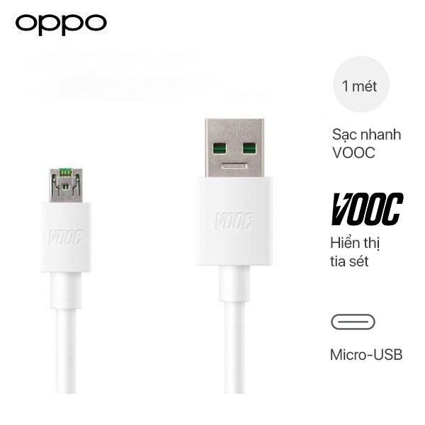 DÂY SẠC NHANH OPPO/REALME CHO OPPO F9/F11/RENO2/2F, A92...REALME2/3/5PRO CHÍNH HÃNG BẢO HÀNH 1 ĐỔI 1 !