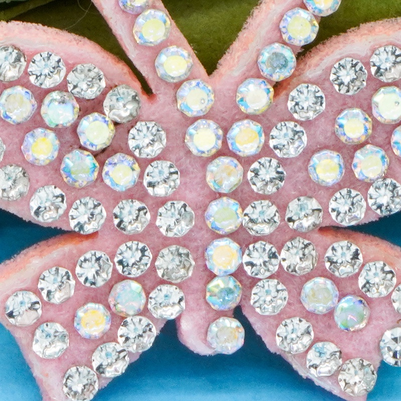 2189662 Miếng Dán Trang Trí Mũ / Giày Hình Bướm Hoạt Hình Đính Đá diy