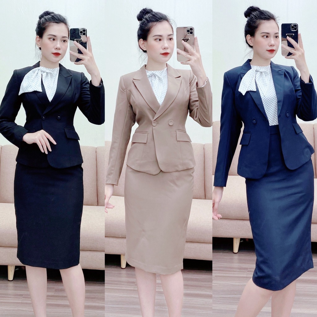 Bộ vest DZ MODA dáng công sở áo vest chân váy bút chì lên dáng sang chảnh đủ size SMLXL