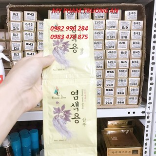 Hàng chuẩn- 10 gói dầu gội đen tóc nhân sâm ginseng beauty star hàn quốc
