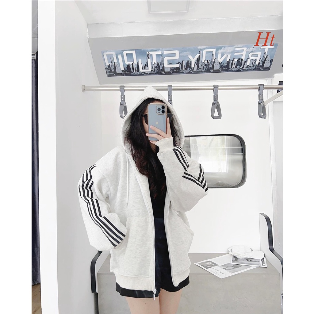 Áo khoác nỉ Sọc 4 tay 2 bên