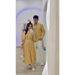 Set Đồ Đôi Chụp Ảnh Cưới Vàng Chanh Khuyến Mãi