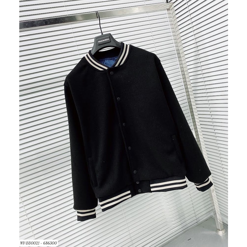 Áo Khoác Bomber Nam Phối Họa Tiết Chữ Thêu Sau Lưng . Áo Khoác Bomber Chất Dạ Cao Cấp Dành Cho Nam - MINH TÂY STORE