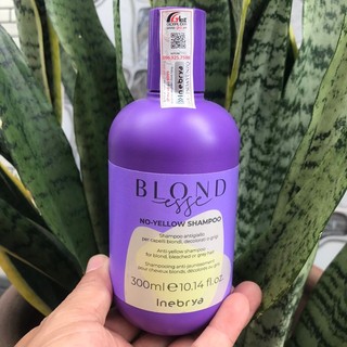 Gội tím khử ánh vàng cho ra tóc Bạch Kim Inebrya No-Yellow Shampoo 300ml