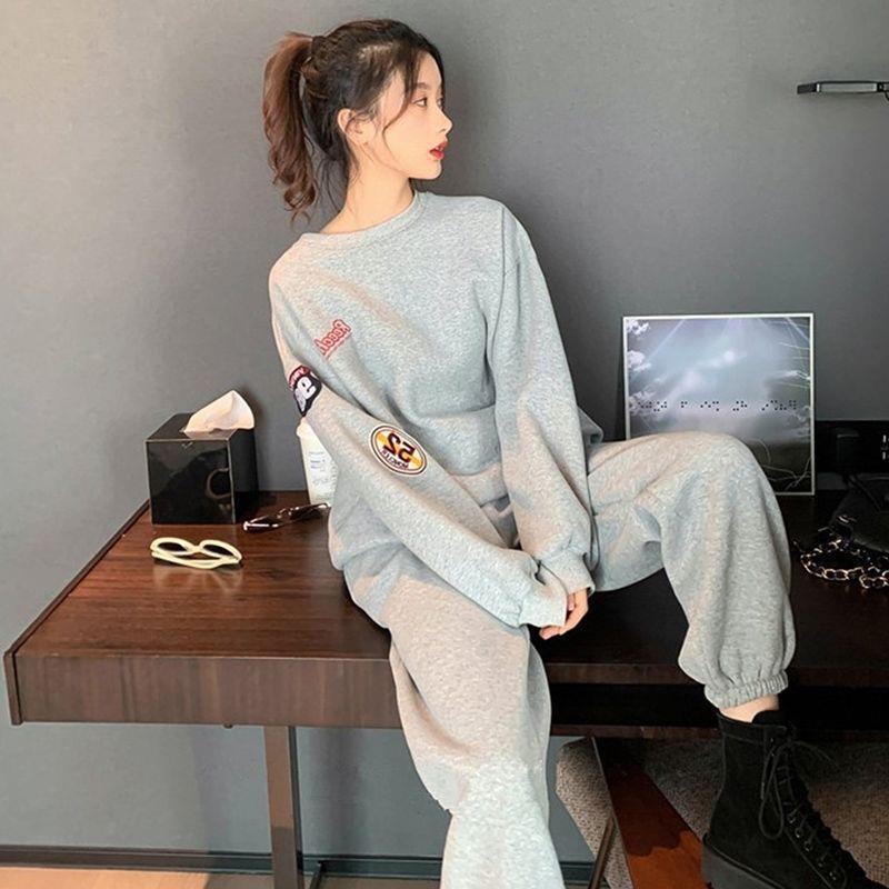 [HTSHOP]-Bộ đồ thể thao nữ mùa thu 2022 phong cách đường phố HQ dáng rộng