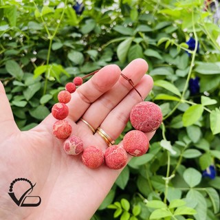 Hạt tròn san hô đỏ tự nhiên đủ size - charm san hô đỏ xỏ vòng tay nam nữ cnc văn bé