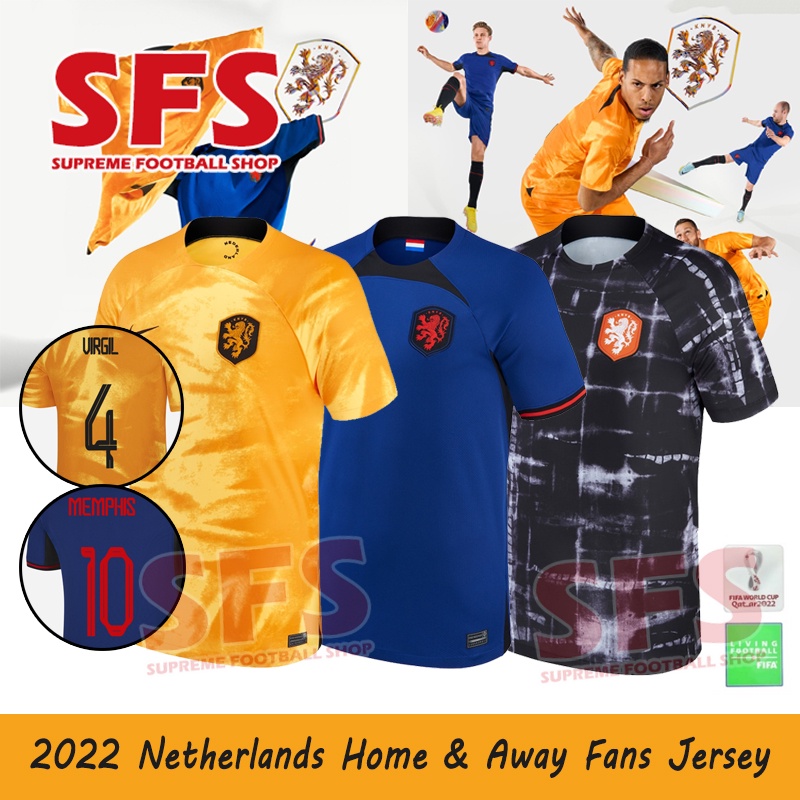 Áo Bóng Đá Đội Tuyển Hà Lan 2022 WC Netherlands Size S-4XL