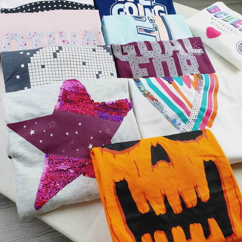 Áo Dài Tay Cotton Bé Gái Xuất Xịn size 4-18Y, Áo Thun Thu Đông Bé Gái Xuất Xịn